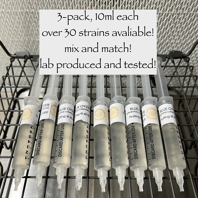 Mushroom liquid culture 3-pack, 30 culinary varieties available!
