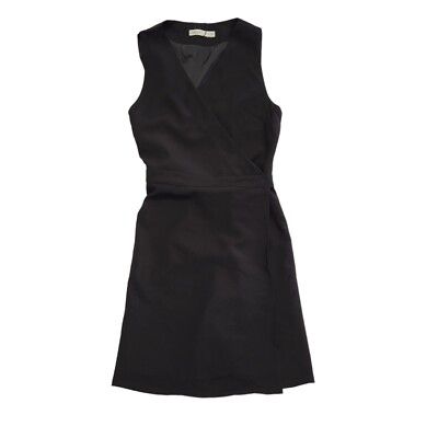 Oasis Black Sleeveless Wrap Tailored Dress Uk Women's Size 16 Bnwt DD532