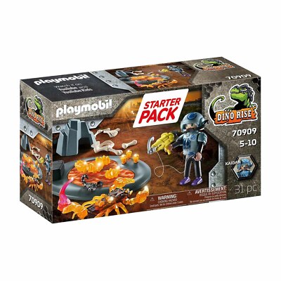 Игровой набор Playmobil Starter Pack Dino Rise Fire Scorpion Building Set 70909 НОВЫЙ В НАЛИЧИИ 