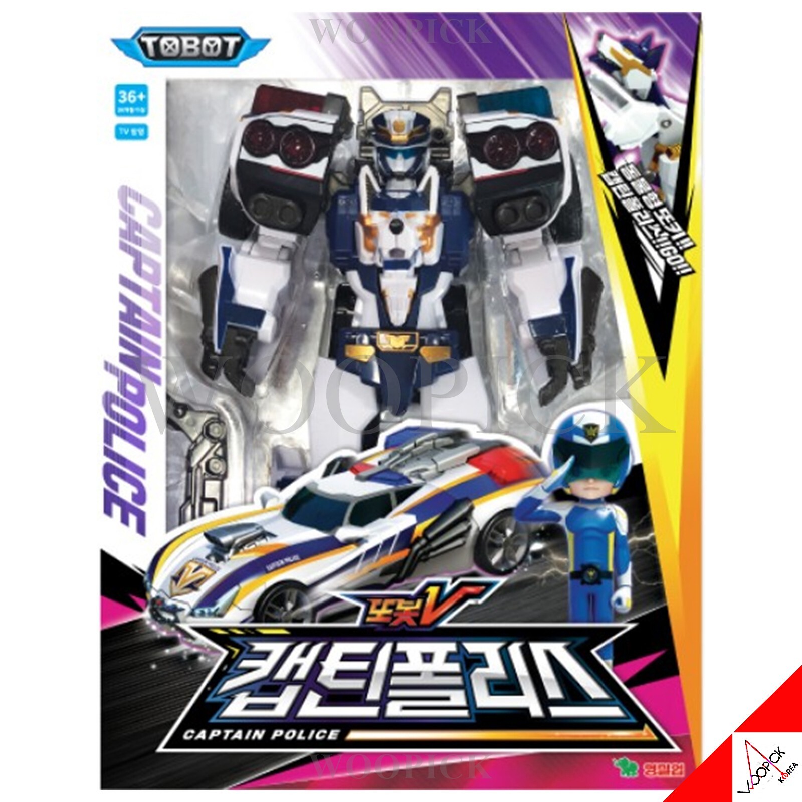 TOBOT V CAPTAIN POLICE Transformer Robot Police Car Tokey