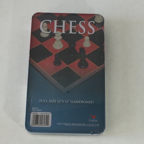 Classic Games CHESS in Silver Tin Can 2007 New Factory Sealed