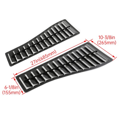 Pair Steel Vented Heat Extractor Hood Louvers For Camaro Z28 IROC-Z IROC 85-90