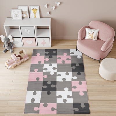 Pink and grey sales play mat