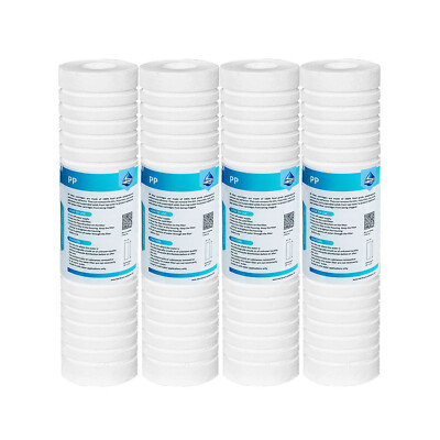 0.5 Micron 10''x2.5'' Grooved Sediment Water Filter Cartridges Whole House 1-12PK