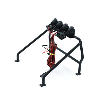 Metal Roll Cage Bucket With  Lights For 1/10 Axial SCX10 D90 TF2 RC Car B6U1