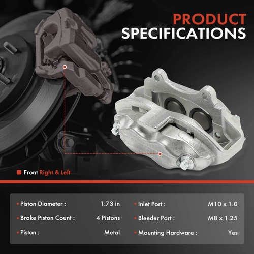2x Brake Calipers for Mercedes-Benz C216 W221 S350 S550 CL550 Front Left & Right