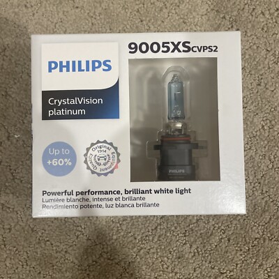 Philips Crystal Vision Platinum 9005XS 65W Two Bulbs Head Light Replacement Lamp
