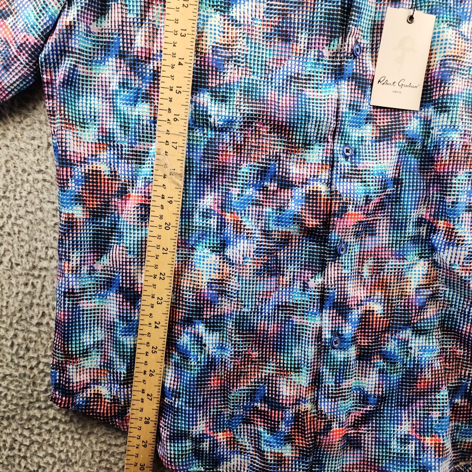Robert Graham Outer Banks Classic Fit Button Up Shirt Men's XL Multi Printed L/S - Picture 9 of 14