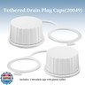 Threaded Drain Plug Caps with Plastic Tether for Cooler，Compatible with Igloo 50-165 Qt Coolers,Cooler Replacement Parts-2 Pack ﻿