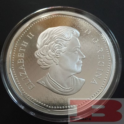 2016 5oz Colorized Loonie -Big Coin Series Proof  1 Dollar .9999 Fine