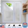 Haton Window Privacy Film Frosted Glass for Bathroom, Static Cling UV Sun Blocking Window Clings, Opaque Decorative Coverings Removable Sticker Heat Control Tint for Home Door, Pure 23.6