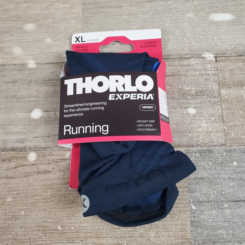 Thorlos Experia Low Cut Socks Sz XL Mens 11.5-14 Blue