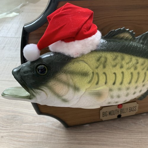 Big Mouth Billy Bass Santa Holidau Singing Blues Twas The Night Before Christmas
