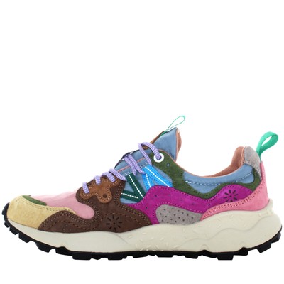 Pre-owned Flower Mountain A24us Women Low Sneakers 0012017817.01.1e97 Yamano 3 Woman In Pink
