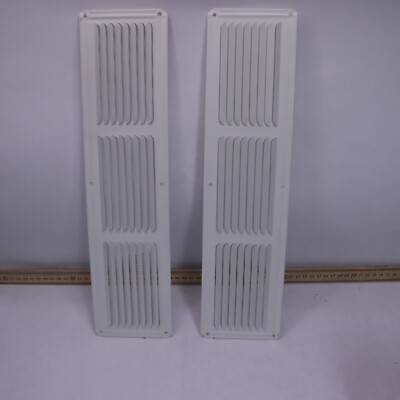 (2-Pk) Master Flow Buildsite Undereave Vent Aluminum White 16'' x 4'' EAC16X4W