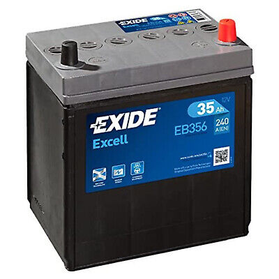 Batteria Auto Exide Eb356 35Ah 240A 12V Poli piccoli Positivo Destra = 40Ah Fiam