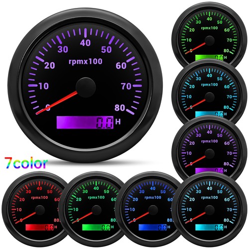 6 Gauge Set 85mm Boat GPS Speedometer 160MPH&Tacho 8000RPM Gauge with Sensor 