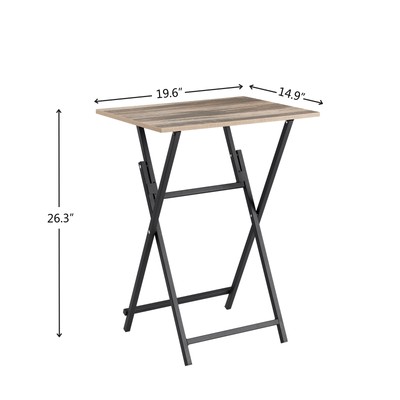 Single Dining Folding Tray, TV Dinner, Industrial Side Table for Couch Eating