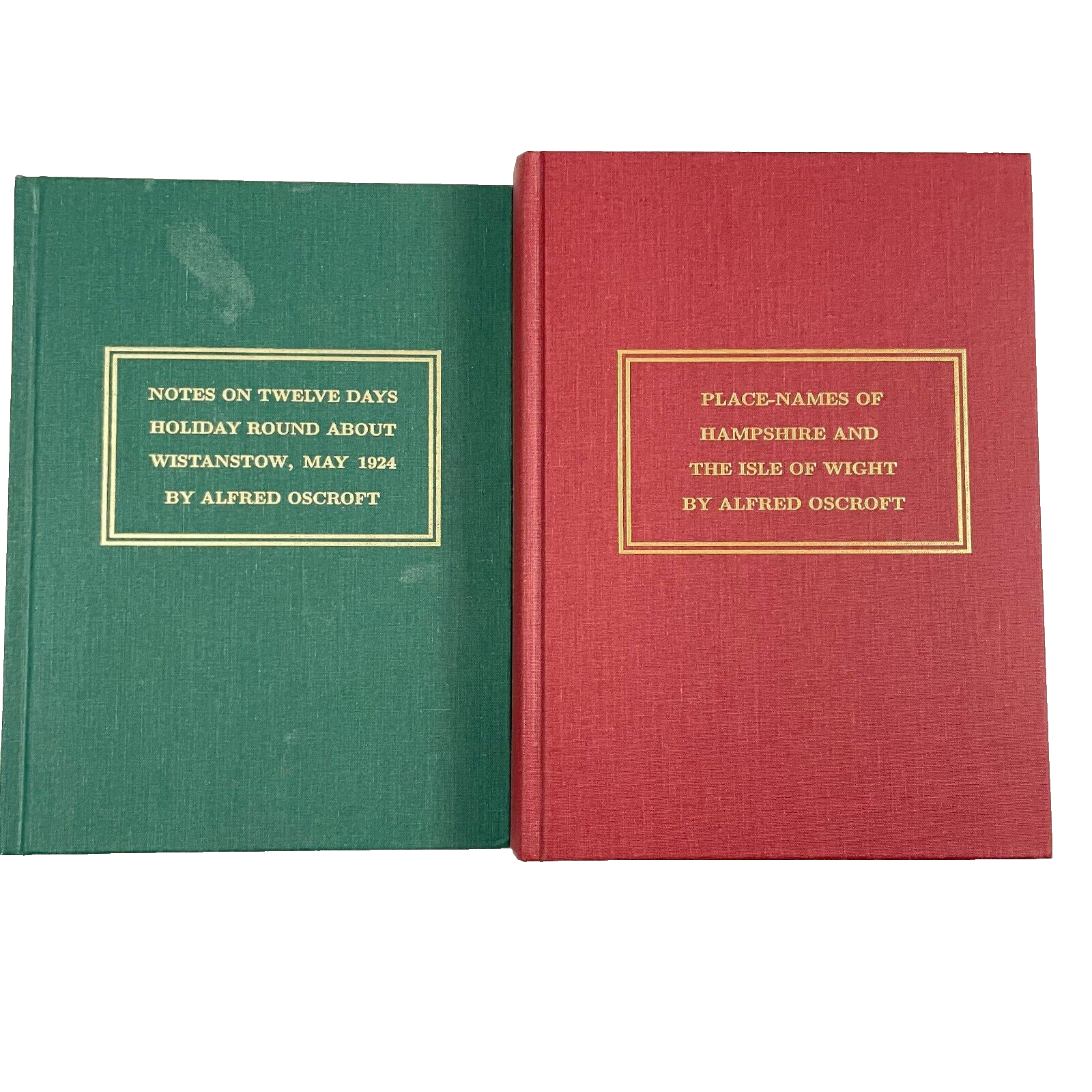 2 by ALFRED OSCROFT Holiday Wistanstow & Place Names Hampshire Wight SIGNED