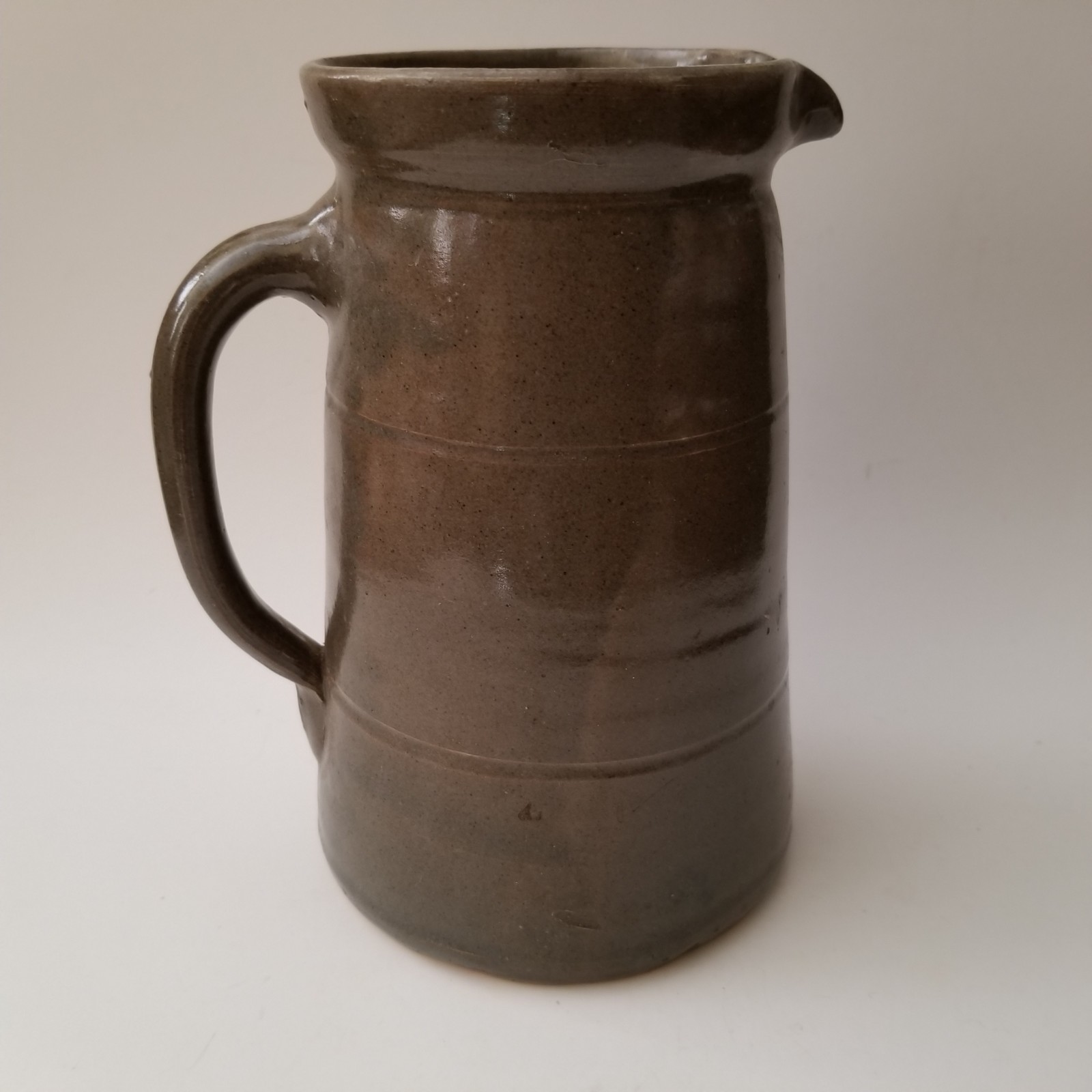 Heavy Hand Crafted Stoneware Pottery Pitcher 8