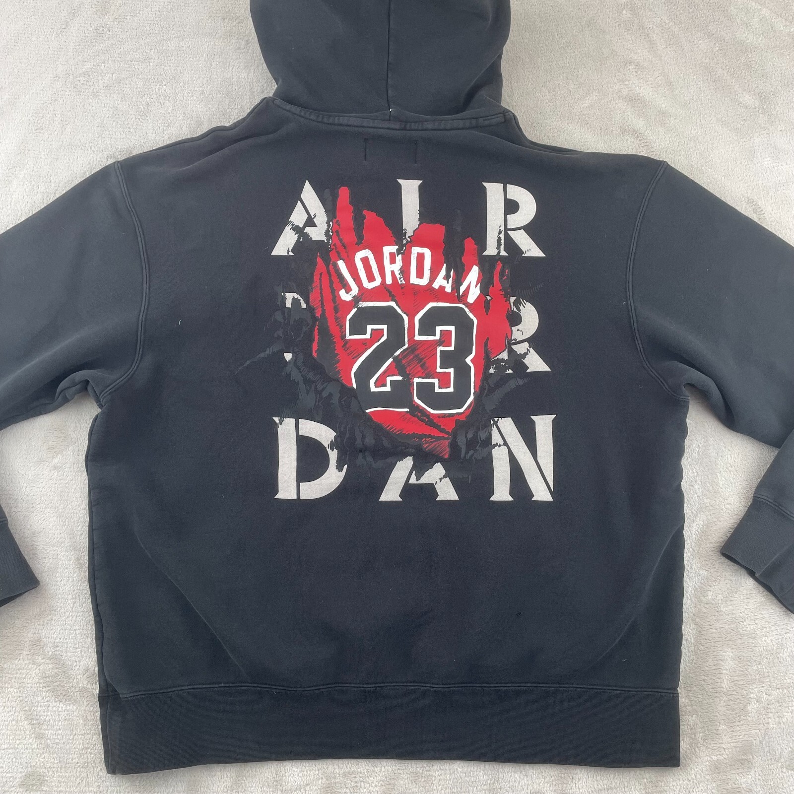 Air Jordan Hoodie Men XL Black Pullover AJ5 Retro 5 Big