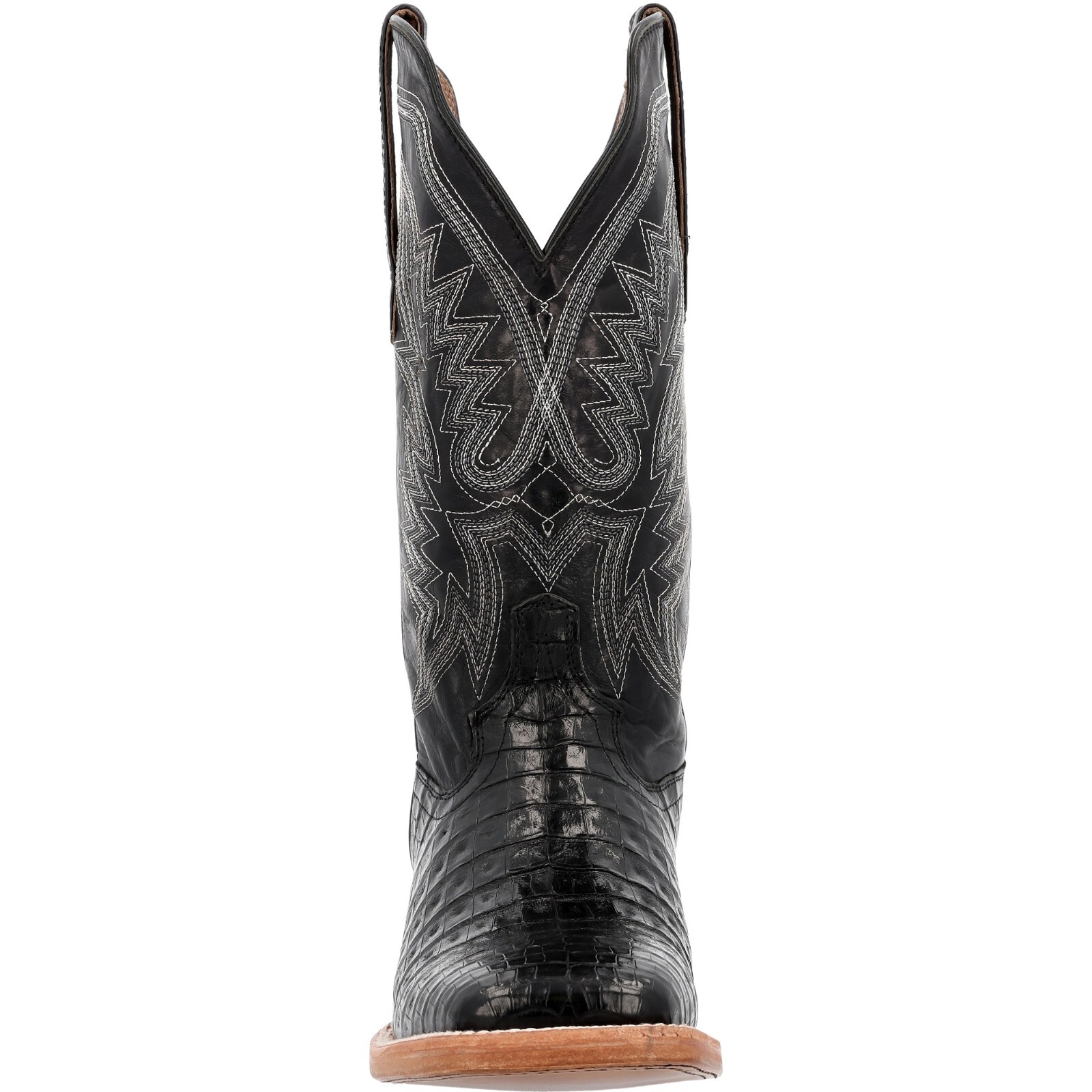 Pre-owned Durango Boots Durango® Prca Collection Caiman Belly Western Boots Ddb0470 - All Sizes - In Black Stallion