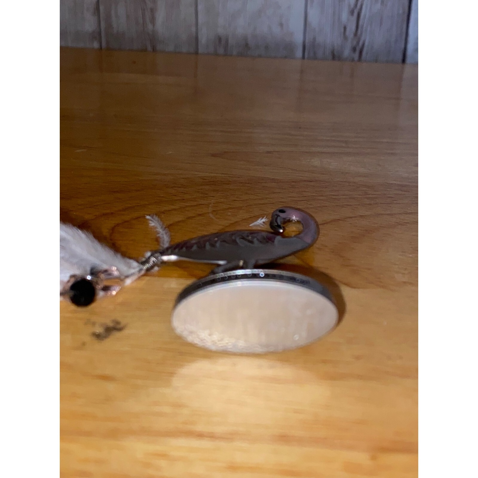 Ganz Pink Flamingo Figurine Feathered Tail & Beads Happy Bird-day Birthday
