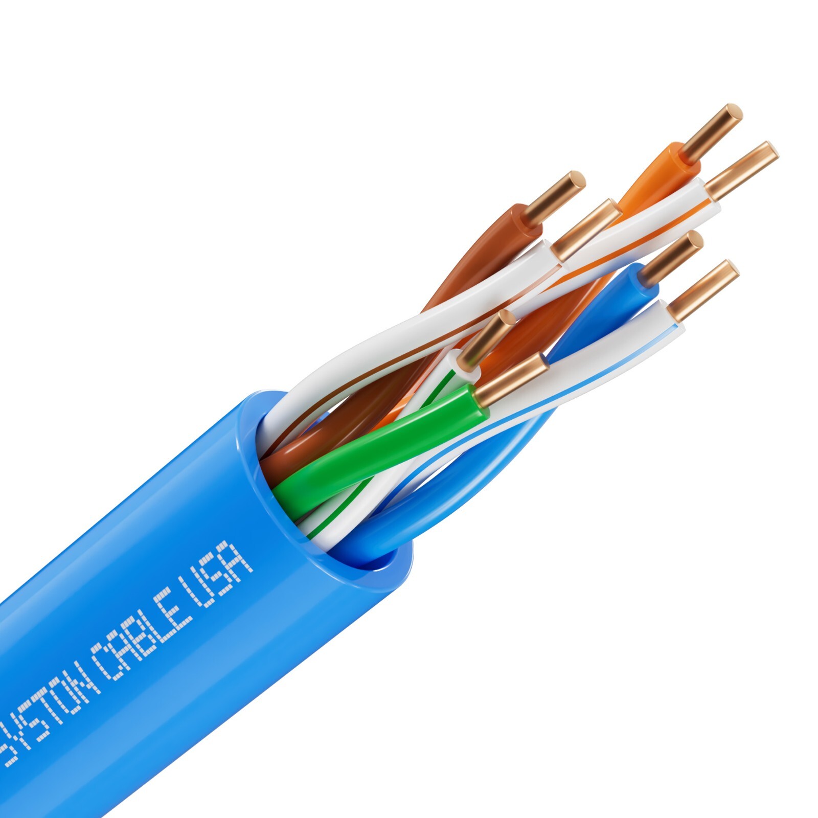 Syston Cat 5e Ethernet Network Cable 350MHz 24AWG UTP Solid Copper Wire-CMR Bulk