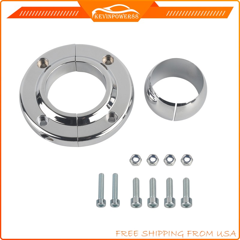 Steering Column Floor Mount Chrome For 2" Columns Swivel SBC