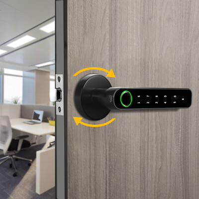 Smart Door Lock Handle, Key/Fingerprint/Password Control Door Lock