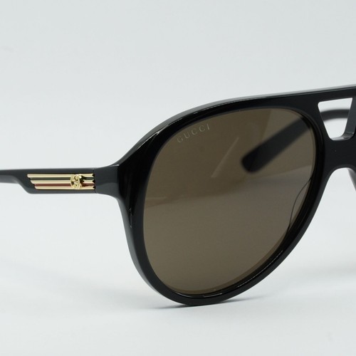 Pre-owned Gucci Gg1286s 001 Black/brown 59-12-145 Sunglasses