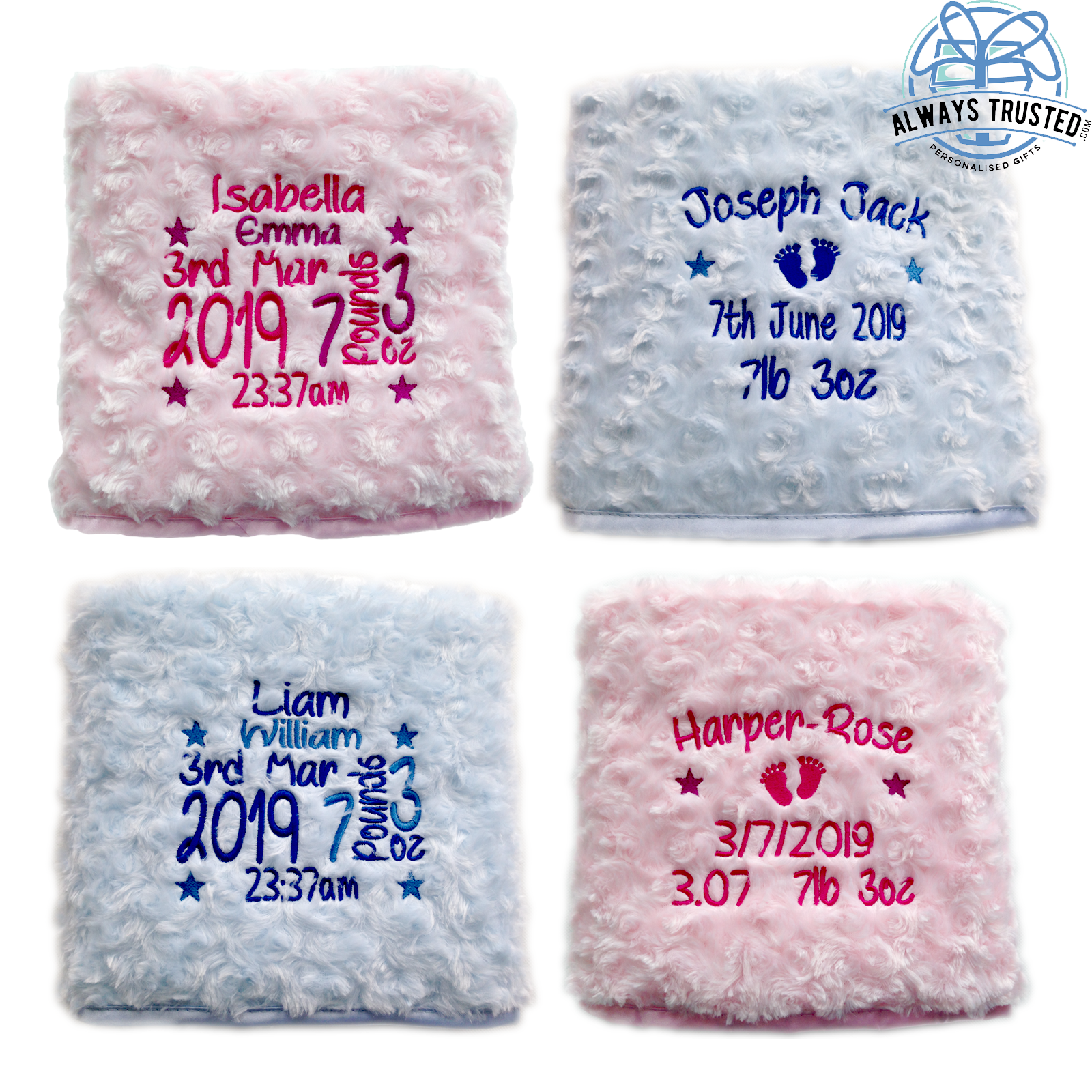 Personalised fluffy baby blankets hotsell