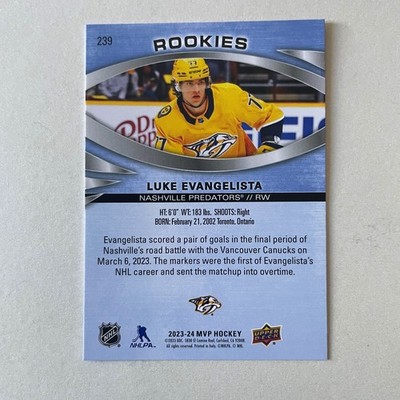 2023 Upper Deck MVP #239 Luke Evangelista RC Rookies