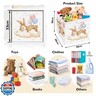 Clastyle Dream Animal Kid Storage Cube Organizer Set Star Clouds Balloon Closet Clothes Cube Storage Bin Nursery Toddler Toy Box Chest Girl Boy Book Shelf Basket,Tiger,11.8x11.8x11.8 in