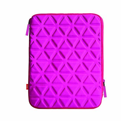 iLuv Belgique Waffle Foam Padded Sleeve for iPad Tablet 9.7'' Black Pink