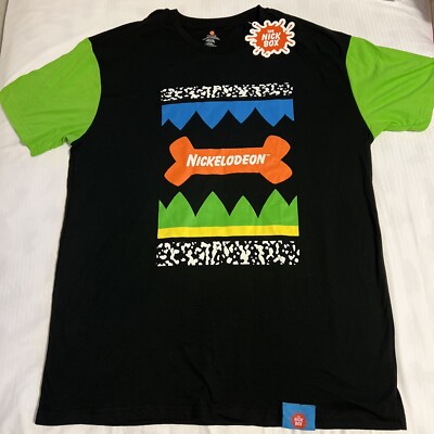 Nickelodeon Shirt XL The Nick Box Neon Color Block 2021 Retro