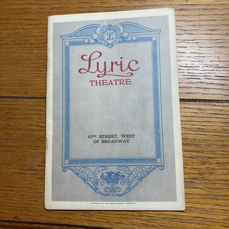 Antique 1930 Lyric Theatre NY Fifty Million Frenchmen Playbill