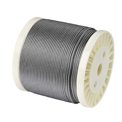 1/8'' T316 Stainless Steel Cable Wire Rope 7x7 Aircraft Strand Coil & Reel 500 Ft