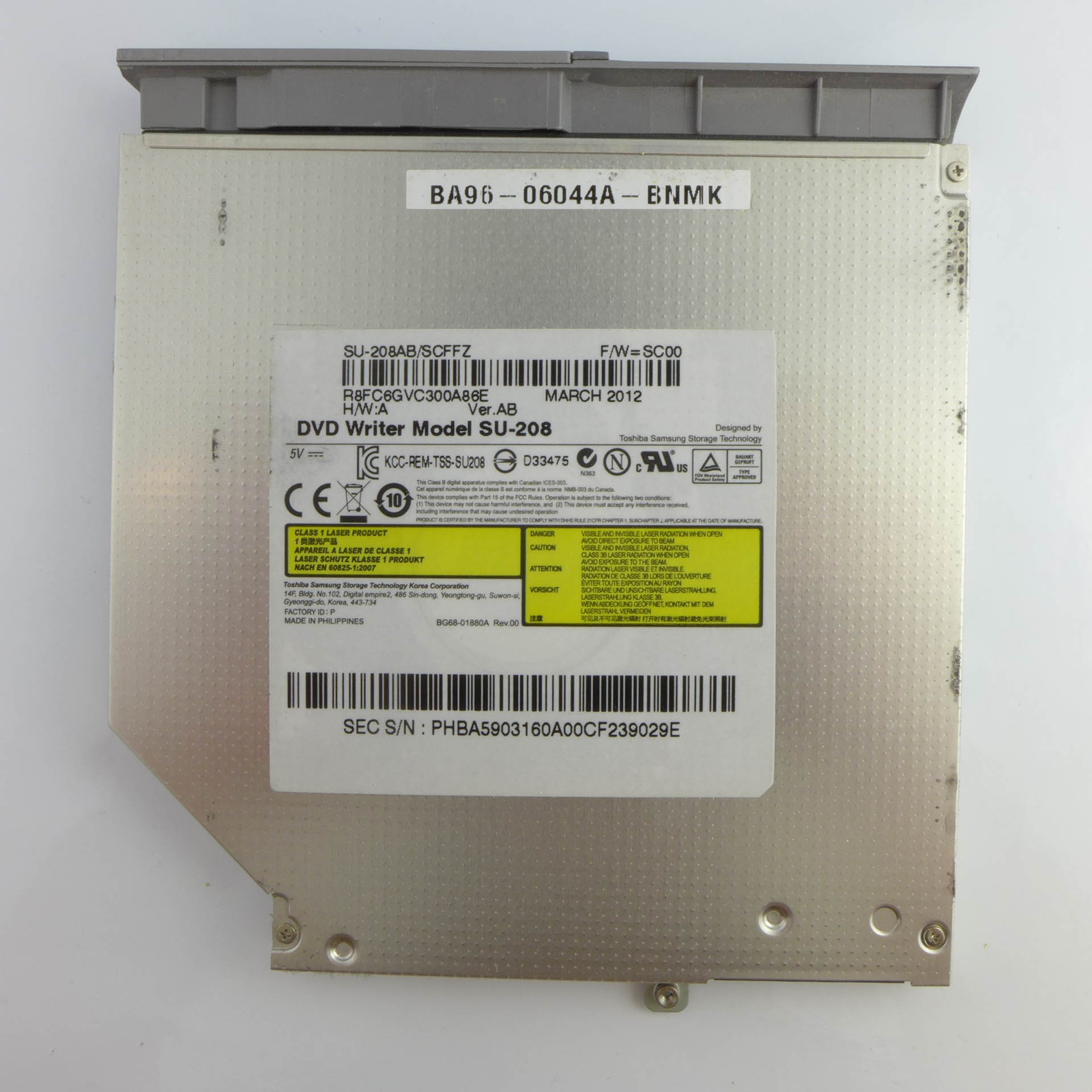 ORIGINAL Samsung 530U NP530U4CL SU-208 SATA DVD Laufwerk CD HP ✅
