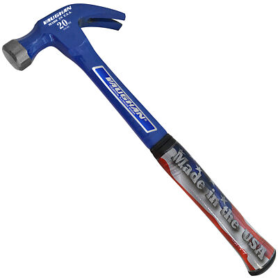 Vaughan R20 20-Ounce Steel Eagle Curved Claw Hammer, Smooth Face, 13 3/4-Inch