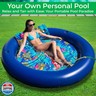 JAMBO Huge Round 76 x 76 Tanning Pool Lounger, Pool Float, Inflatable Sun Tanning Pool Float, Tanning Chair, Pool Floats Adult, Water Lounge Raft Pool Lounger Adults, Tanning Raft Sunchill Tanning Bed