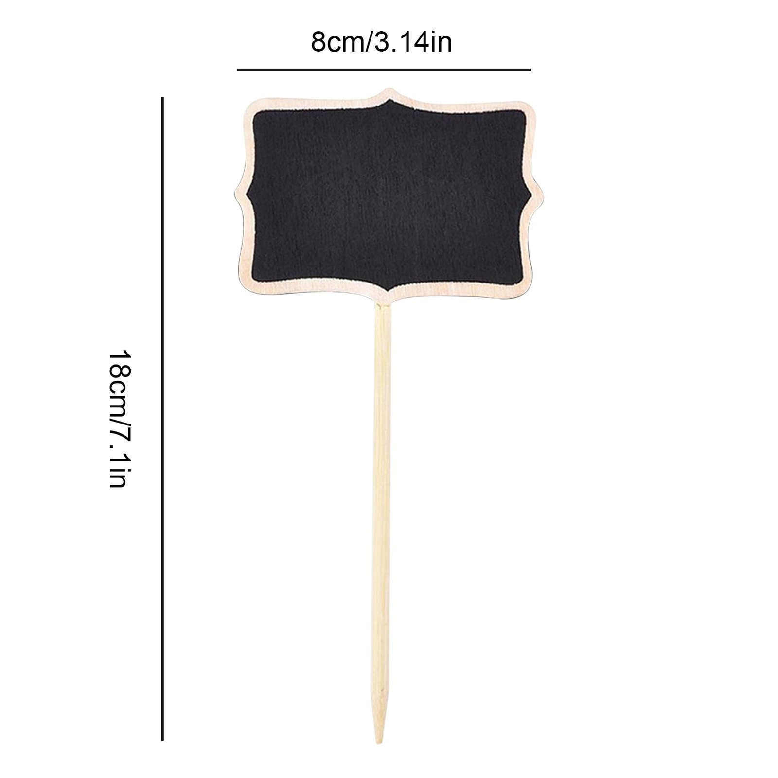 10Pcs Wooden Plant Labels Plant Name Tags Small Blackboard Gardening Decoration