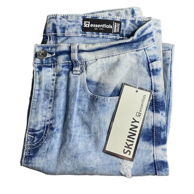 Sp Essentials Men's 32 X 32 Light Sand Blue Active Flex Skinny Jeans