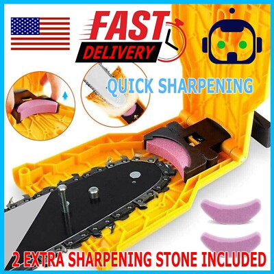 Chainsaw Sharpener Chain Saw Blade Teeth Fast Sharpening Stone Grinder 14-20inch