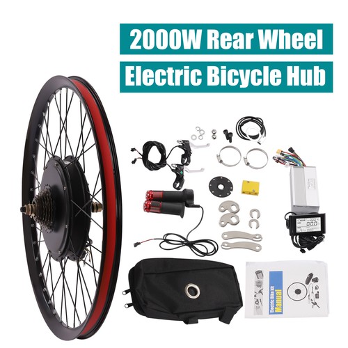 Conversion Kit Rear Wheel E Bike Motor 72v 2000w Lcd Hub