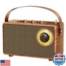 FREEFISH Portable Retro Speaker Bluetooth Radio Vintage Decor with FM Radio Rich Bass Bluetooth Speakers 5.3 Wireless Connection,TF Card, AUX for Home Office Bedroom