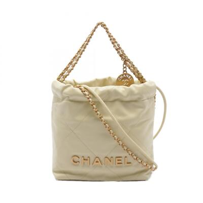 CHANEL CC GHW Chanel 22 Mini 2way Shoulder Bag AS3980