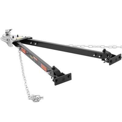Tow Bar Bumper Mount Tow Bar 5500 lbs Fits 2-inch Ball Hitch with Chains