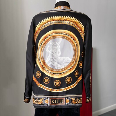 KITH VERSACE クルーネック　L KITH for VERSACE silk men's shirt Canova print size 42 from 2019