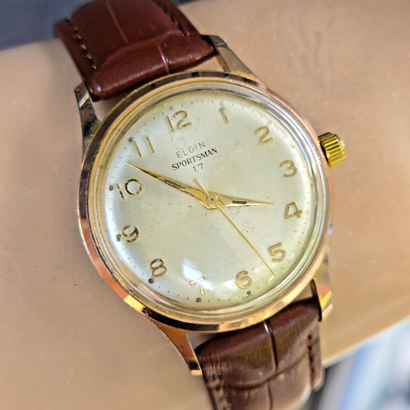 Vintage ELGIN Sportsman men's manual wind watch Cal.823/AS 1686